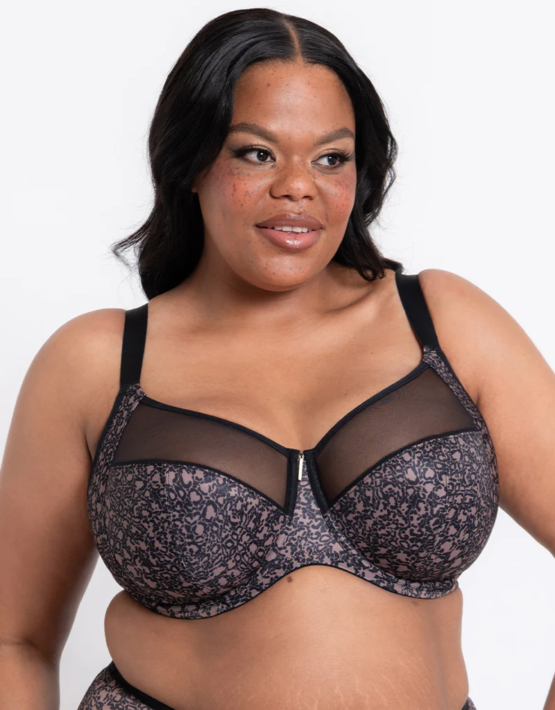 Adella Athena Aura Full Cup Side Support Bra Leopard Print - Image 3
