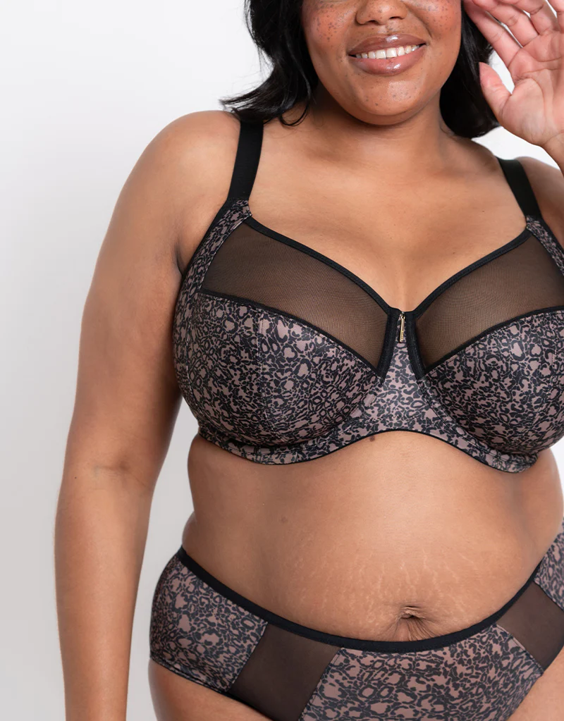 Adella Athena Aura Full Cup Side Support Bra Leopard Print - Image 7