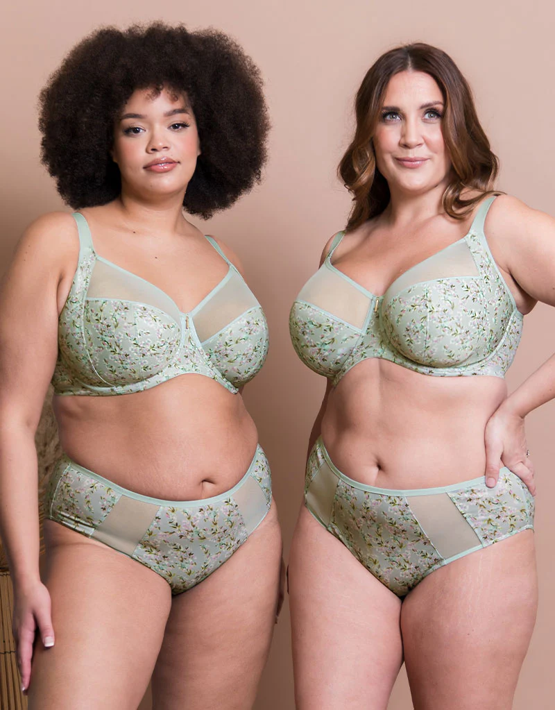 Adella Athena Aura Full Cup Side Support Bra Sage Green Print - Image 8