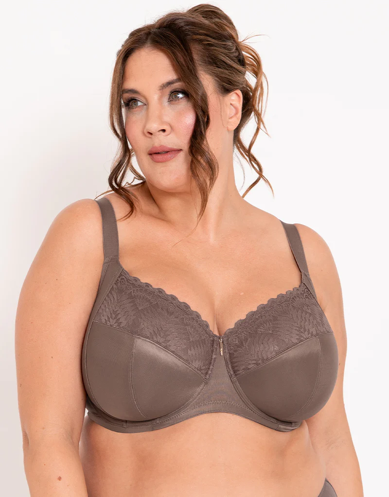 Adella Athena Full Cup Side Support Bra Taupe - Image 3