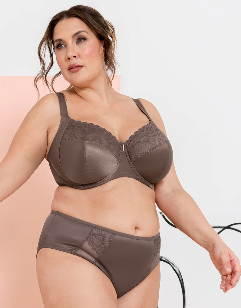 Adella Athena Full Cup Side Support Bra Taupe - Image 8