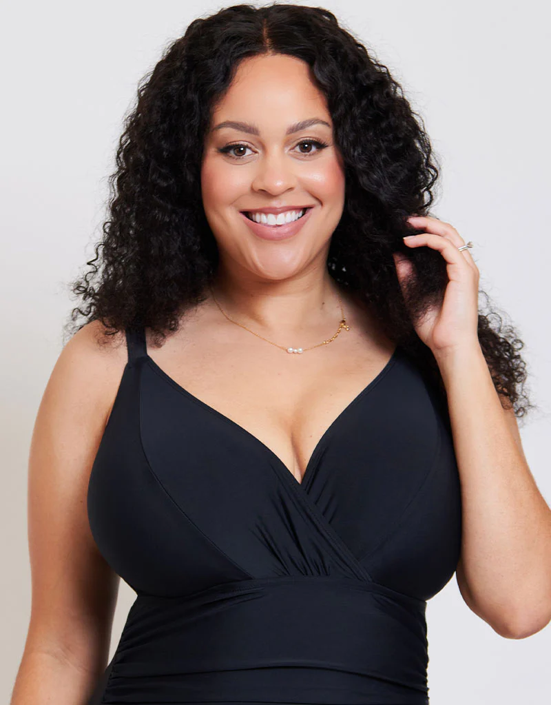 Adella Calypso Plunge Control Swimsuit Black - Image 3