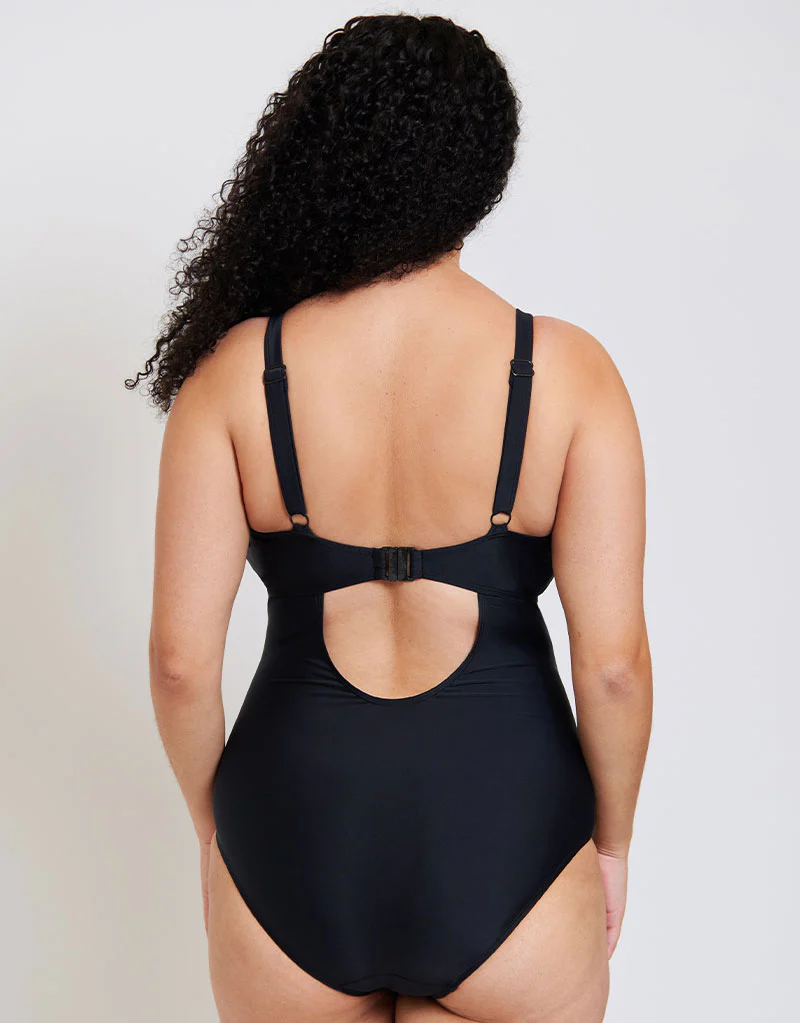 Adella Calypso Plunge Control Swimsuit Black - Image 6