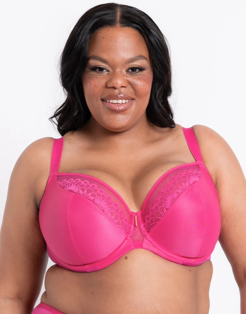 Adella Hera Full Plunge Bra Hot Pink - Image 3