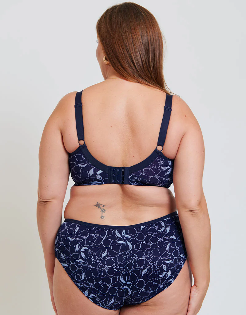 Adella Kin Aura Full Brief Navy Floral Print - Image 4