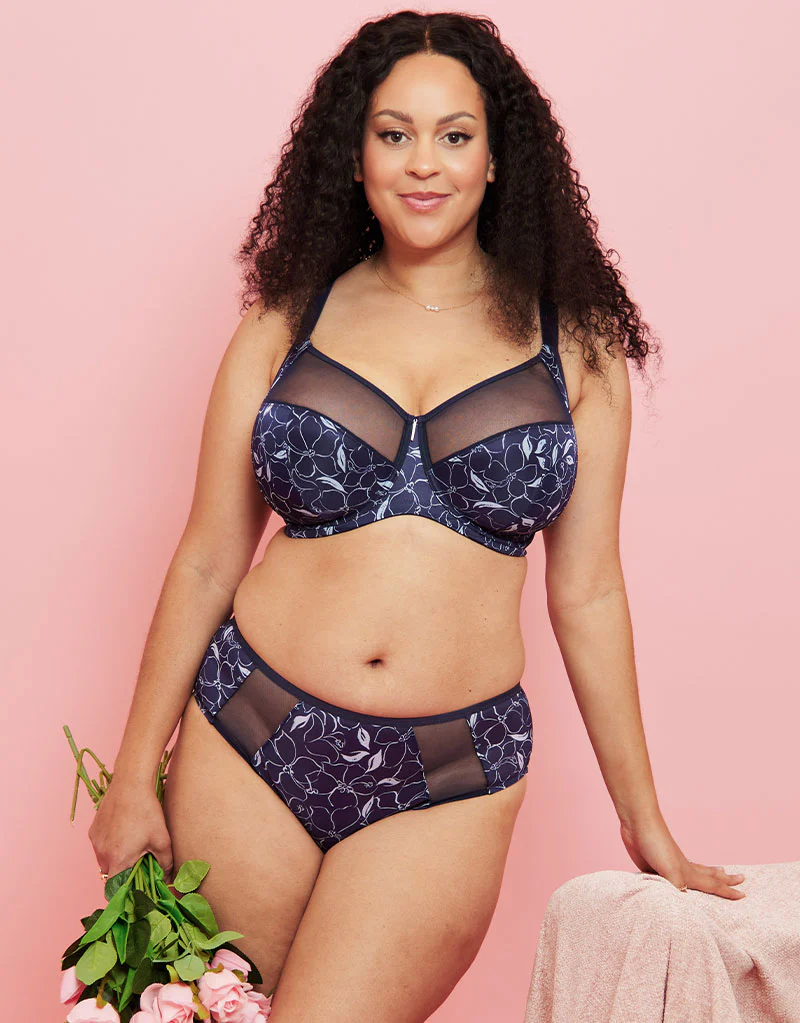 Adella Kin Aura Full Brief Navy Floral Print - Image 5