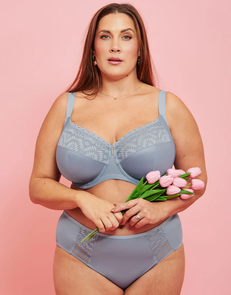 Adella Athena Full Cup Side Support Bra Powder Blue - Image 2