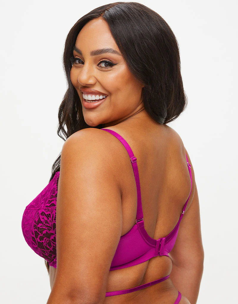 Ann Summers Lasting Lover Plunge Bra Pink/Black - Image 4