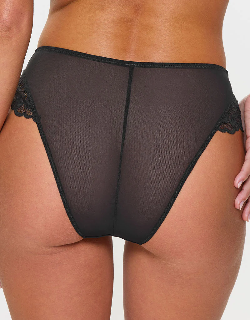 Ann Summers Sexy Lace High Waist Brazilian Brief Black - Image 3