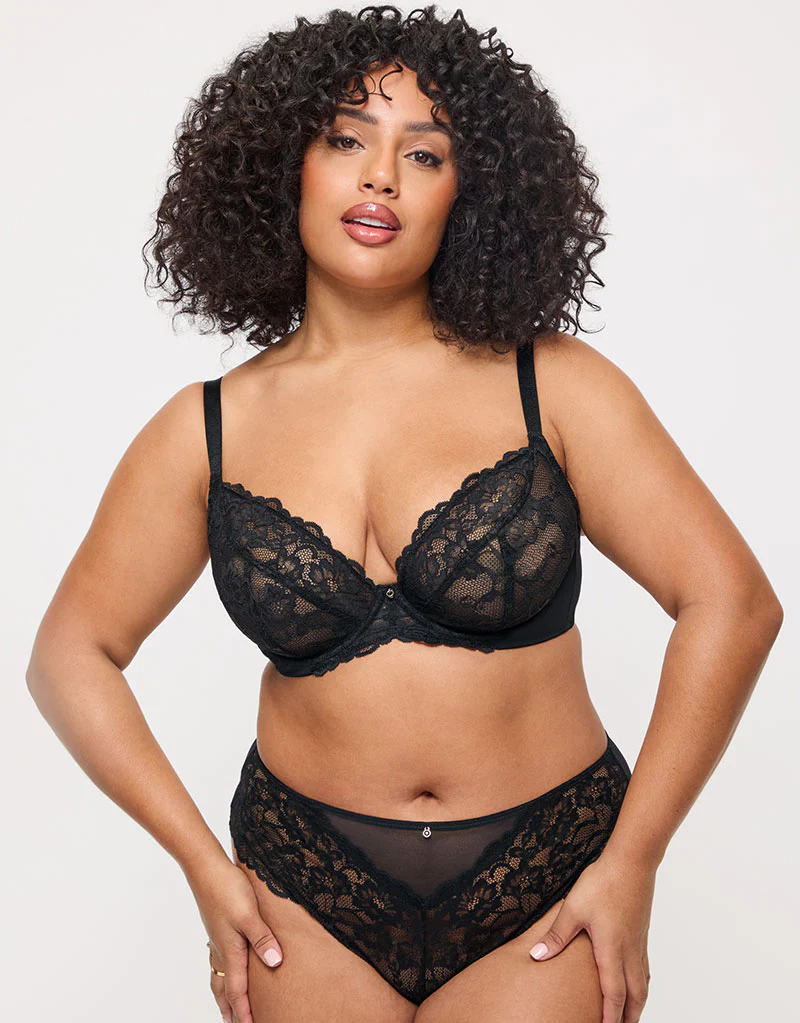 Ann Summers Sexy Lace High Waist Brazilian Brief Black - Image 4