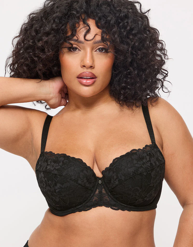 Ann Summers Sexy Lace Padded Balcony Bra Black - Image 3