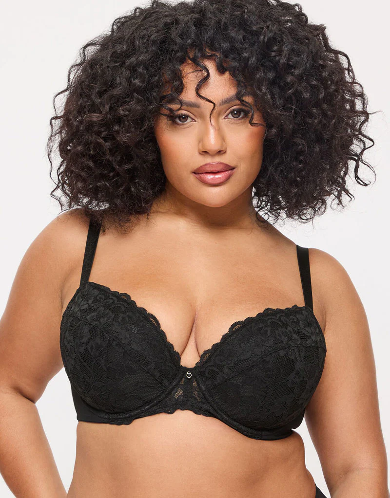 Ann Summers Sexy Lace Padded Plunge Bra Black - Image 3