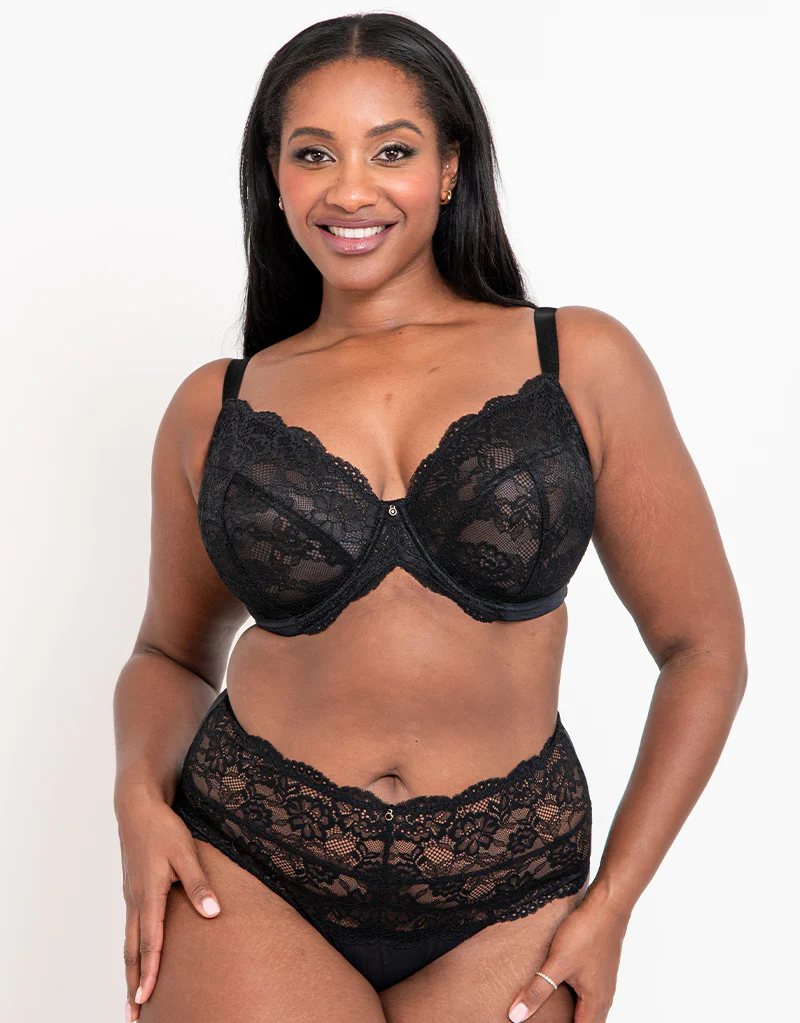 Ann Summers Sexy Lace Planet Plunge Bra Black