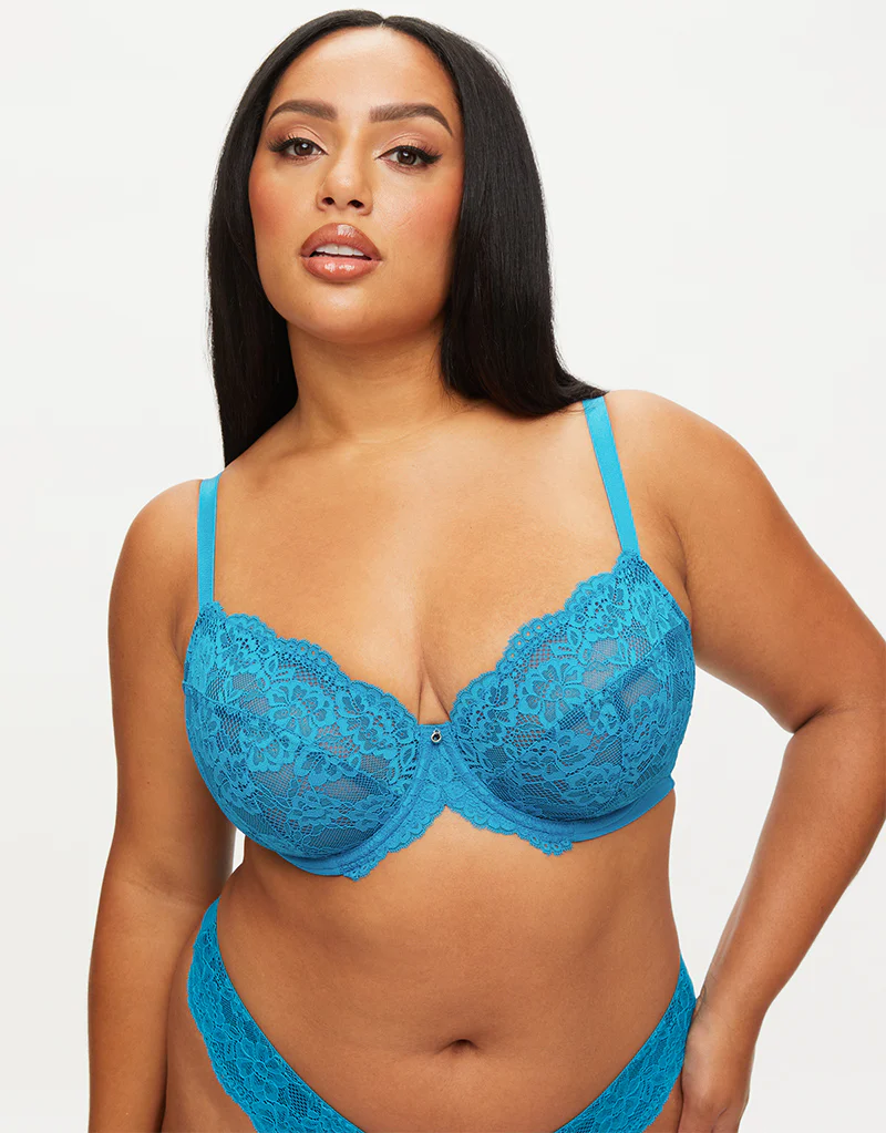 Ann Summers Sexy Lace Planet Plunge Bra Teal/Navy - Image 2