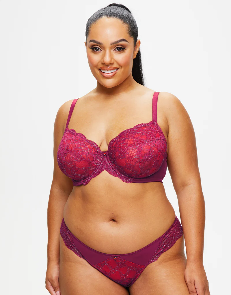 Ann Summers Sexy Lace Planet Thong Burgundy - Image 4