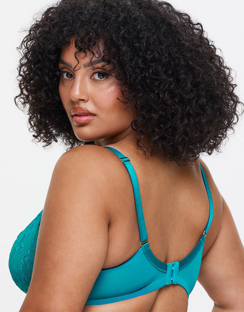 Ann Summers Sexy Lace Plunge Bra Blue/Green - Image 5