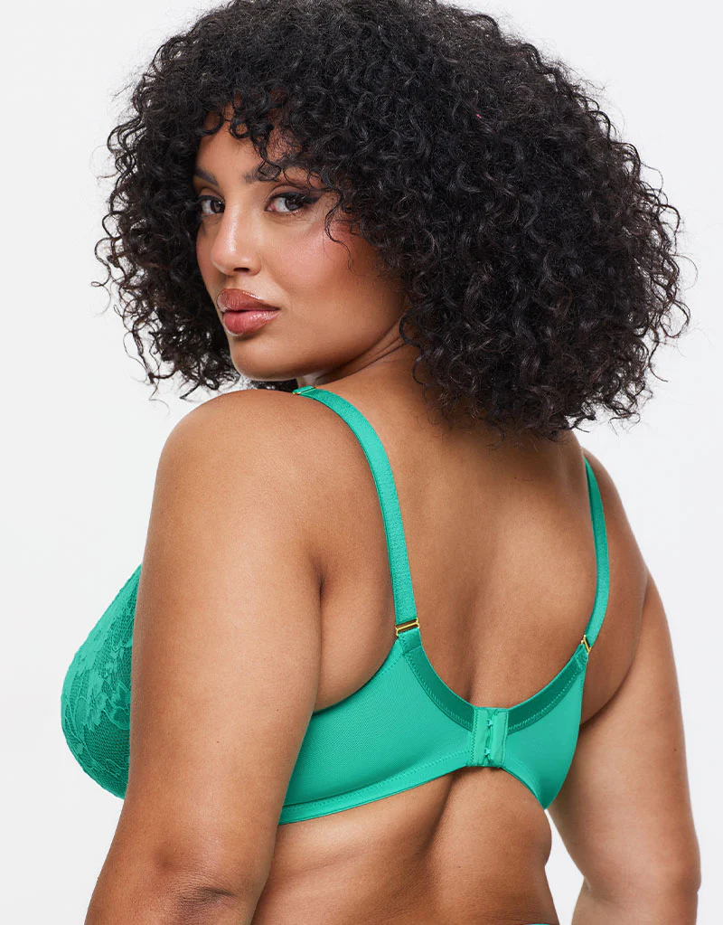 Ann Summers Sexy Lace Plunge Bra Bright Green - Image 4