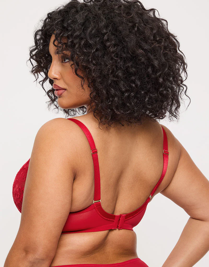 Ann Summers Sexy Lace Plunge Bra Red - Image 4