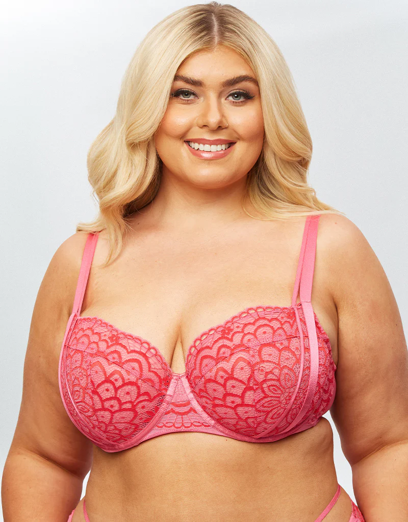 Ann Summers The Sweet Treat Balconette Bra Pink/Red - Image 2