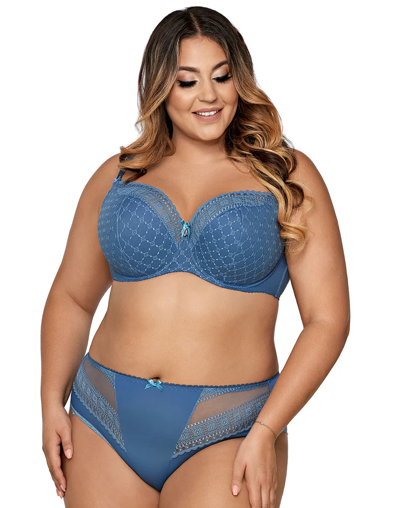 Ava Lingerie Frosting Half Padded Bra Blue