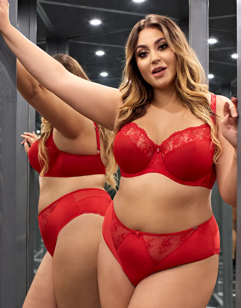 Ava Lingerie Kriszti Full Cup Bra Red - Image 2