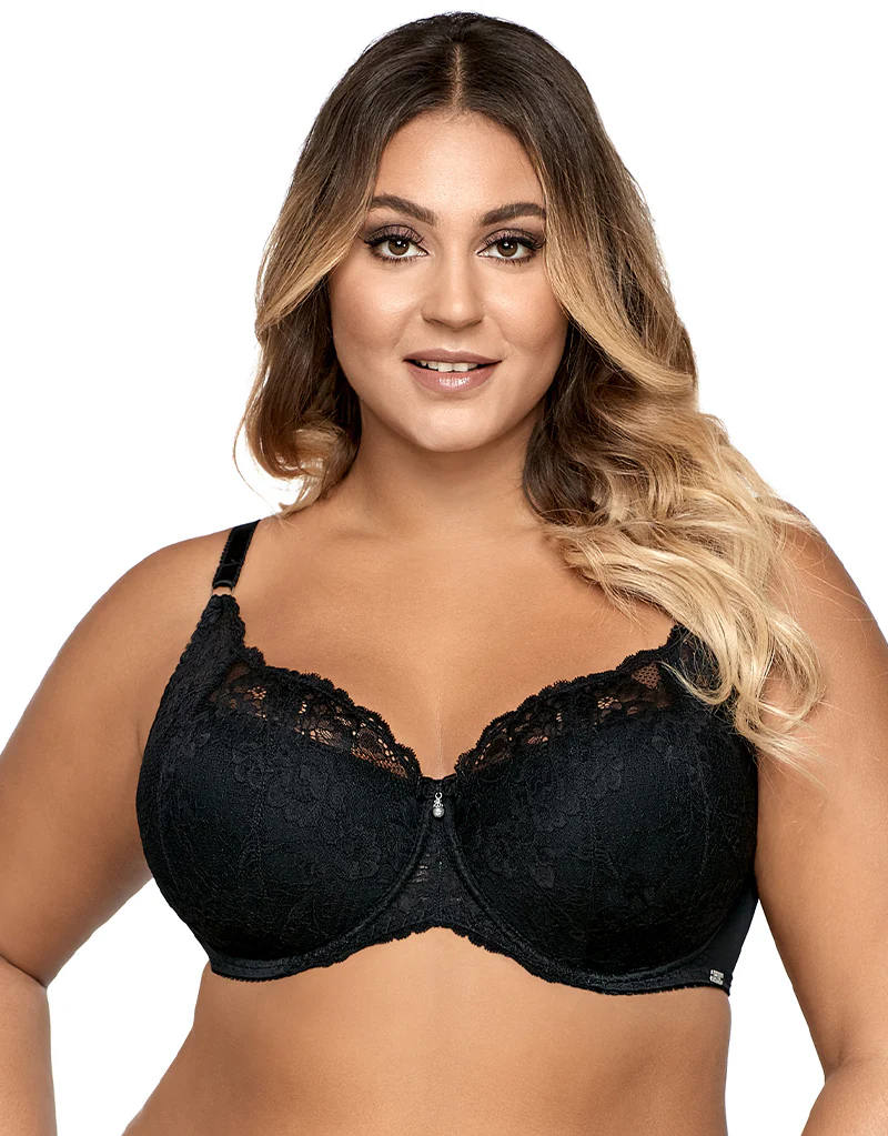 Ava Lingerie Madison Balconette Bra Black - Image 3