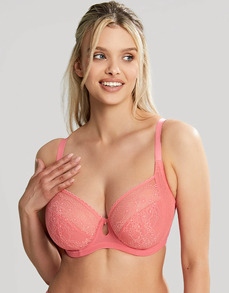 Cleo By Panache Alexis Low Front Balconette Bra Sunkiss Coral - Image 3