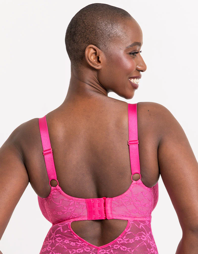 Curvy Kate All Night Lace Plunge Body Hot Pink/ Blush - Image 6