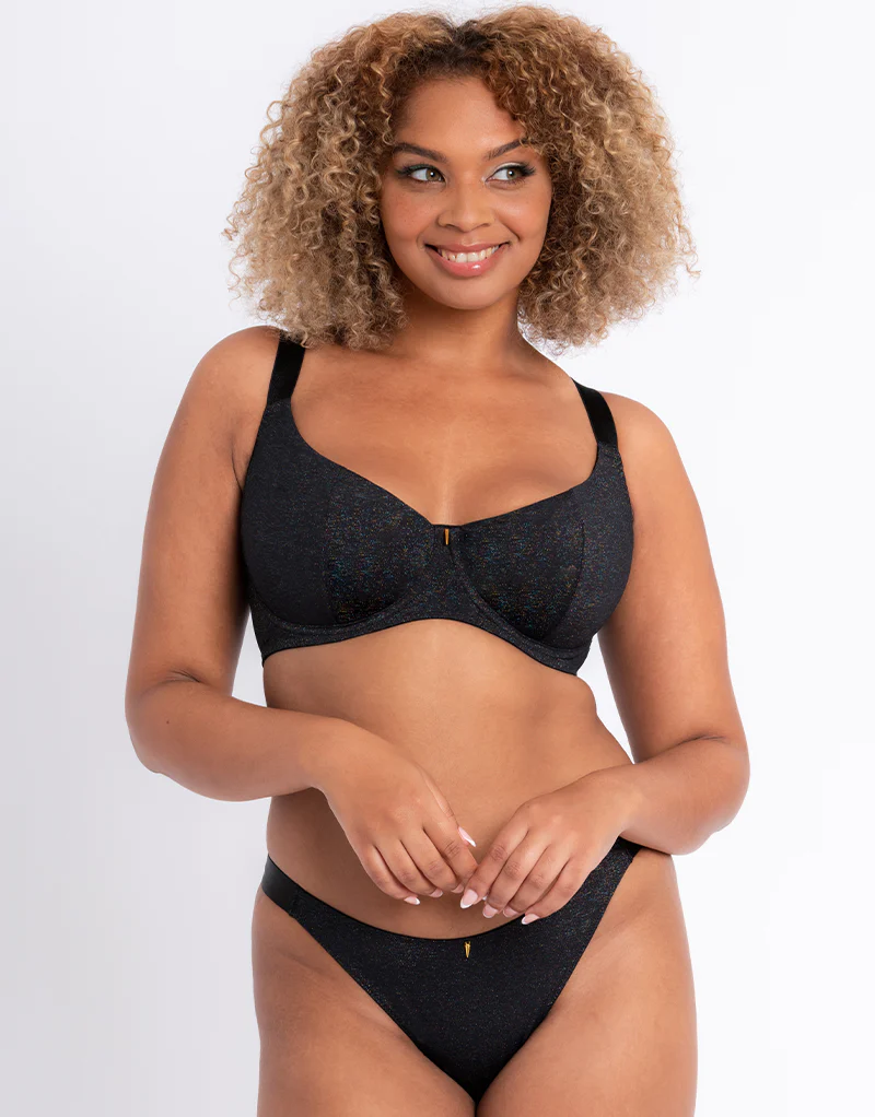Curvy Kate All Night Tanga Black Multi - Image 3