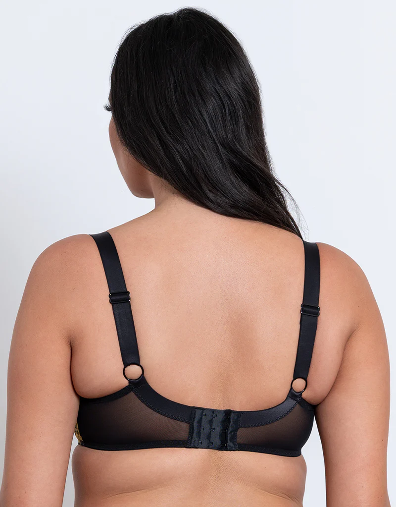 Curvy Kate Artisan Balcony Bra Ochre/Black - Image 5