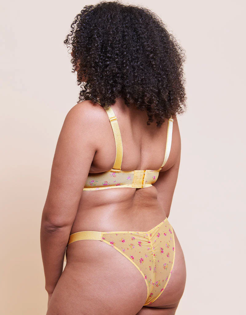 Curvy Kate Cool Cat Tanga Yellow Floral - Image 4