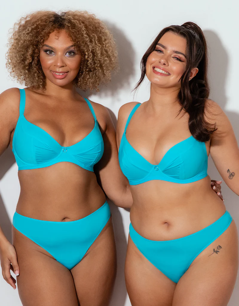 Curvy Kate Daily Plunge Bra Turquoise - Image 2
