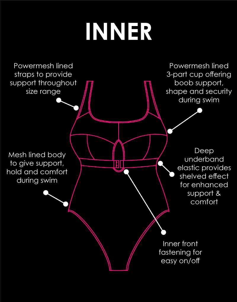 Curvy Kate Deep Dive Non-Wired Swimsuit Black - Image 3