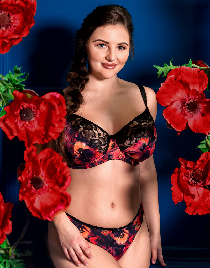 Curvy Kate Drama Queen Balcony Bra Black Print - Image 7
