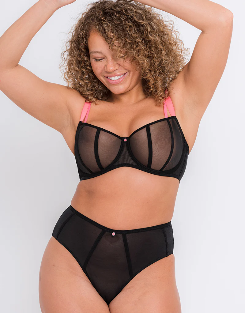 Curvy Kate Elementary Balcony Bra Black/Pink - Image 8