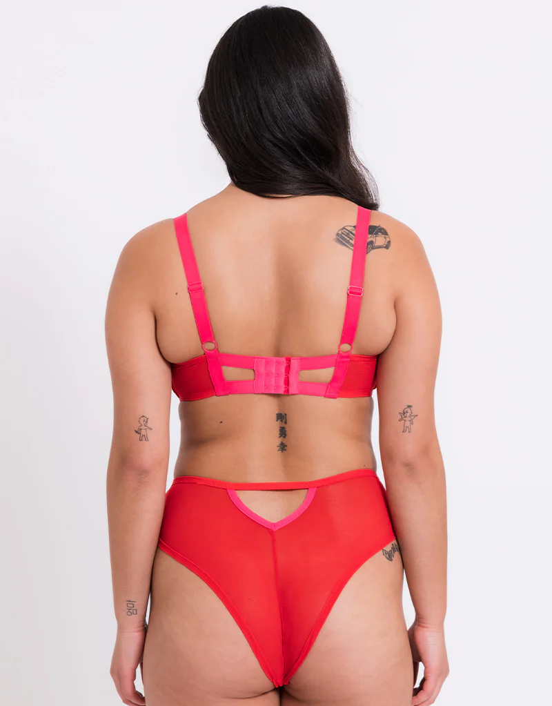 Curvy Kate Elementary Balcony Bra Red/Pink - Image 6