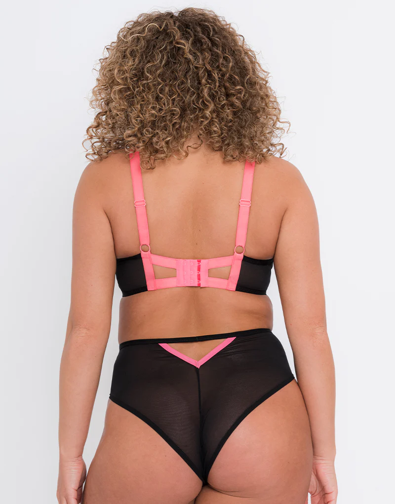 Curvy Kate Elementary High Waist Brazilian Black/Pink - Image 5