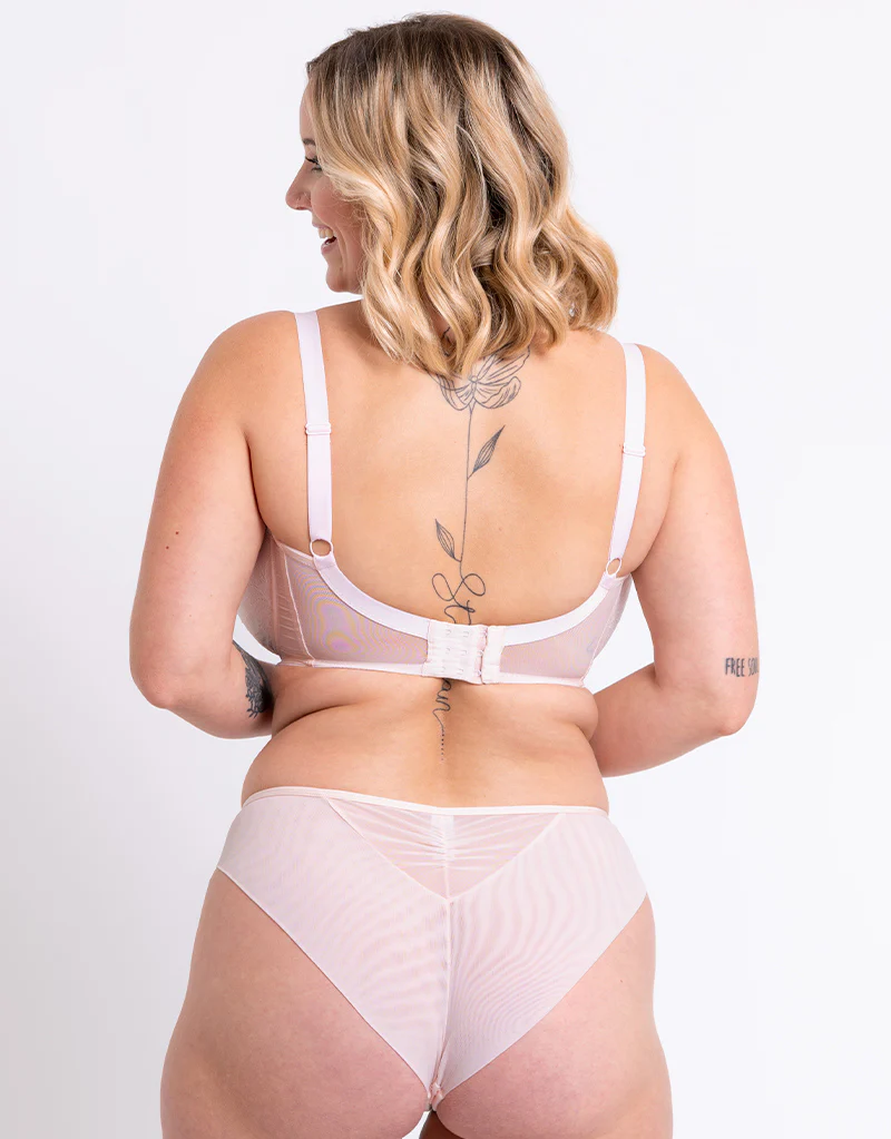 Curvy Kate Emboost Brazilian Brief White/Pink - Image 4