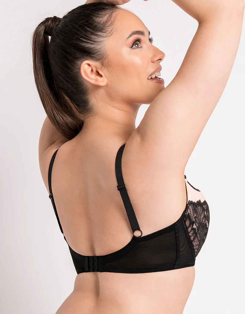 Curvy Kate Emboost Padded Balcony Bra Black/Pink - Image 6