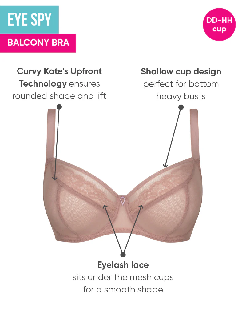 Curvy Kate Eye Spy Balcony Bra Blush - Image 9