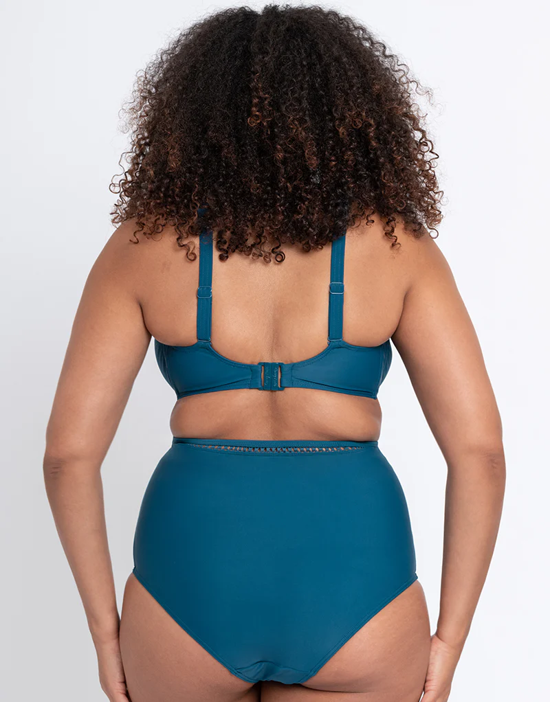 Curvy Kate First Class High Waist Bikini Bottom Deep Teal - Image 5