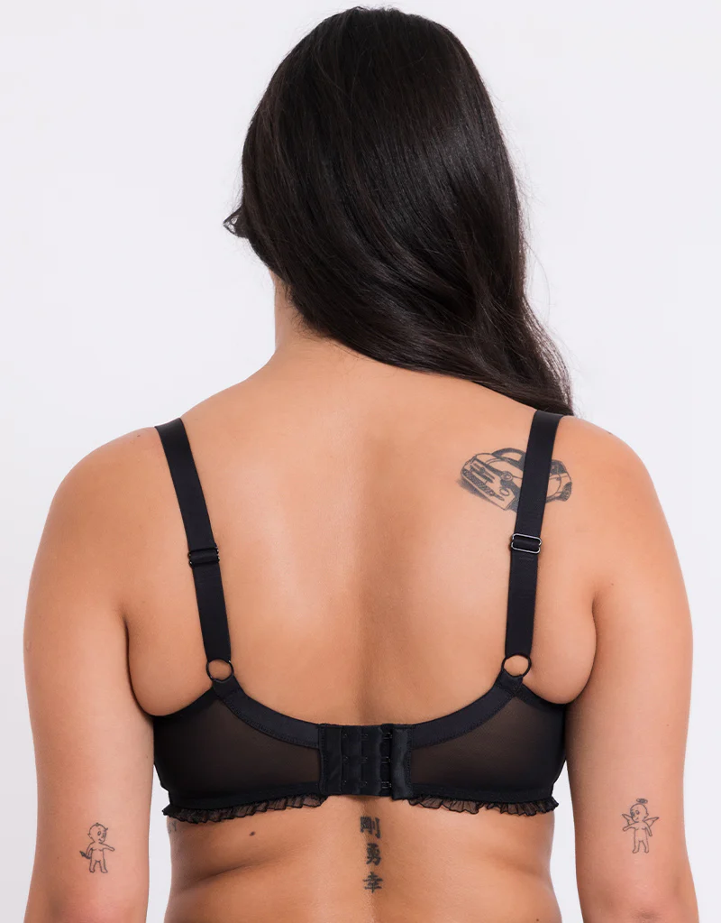 Curvy Kate Frill Me Balcony Bra Black/Pink - Image 5