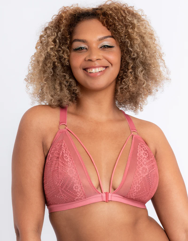 Curvy Kate Front and Centre Non-Wired Bralette Rose - Image 3