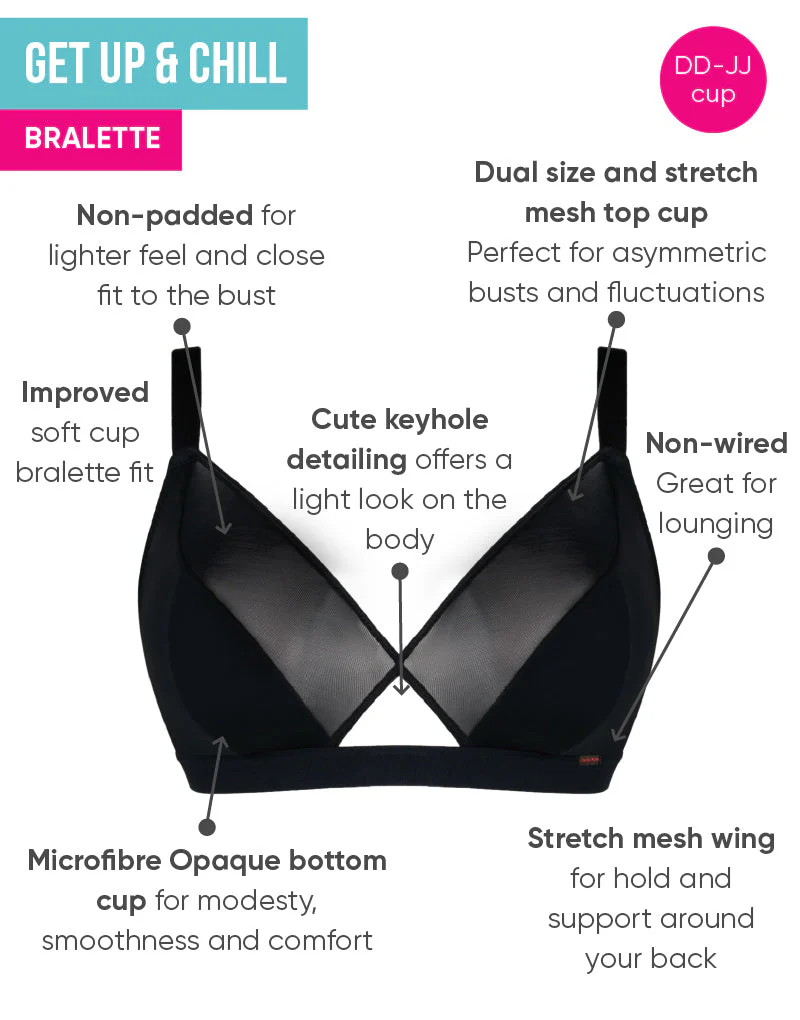 Curvy Kate Get Up and Chill Non-Wired Bralette Black - Image 3