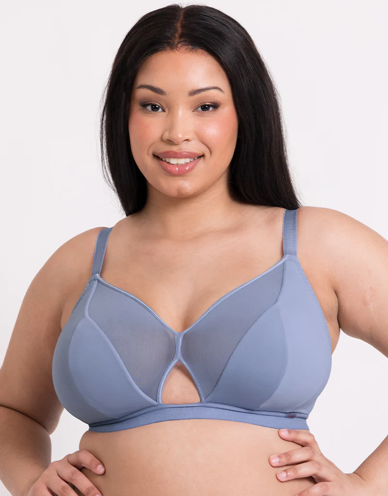Curvy Kate Get Up and Chill Non-Wired Bralette Slate Blue - Image 4