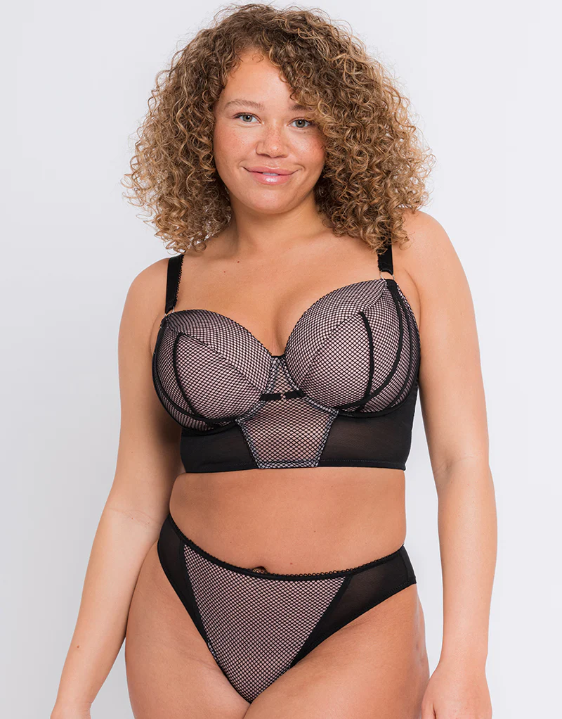 Curvy Kate Gin Fizz Brazilian Black/Blush - Image 3