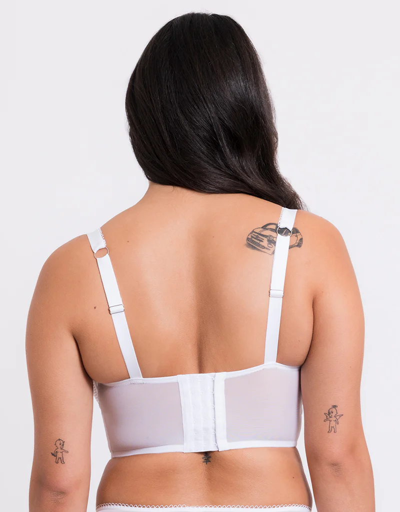 Curvy Kate Gin Fizz Longline Balcony Bra White/Blush - Image 5