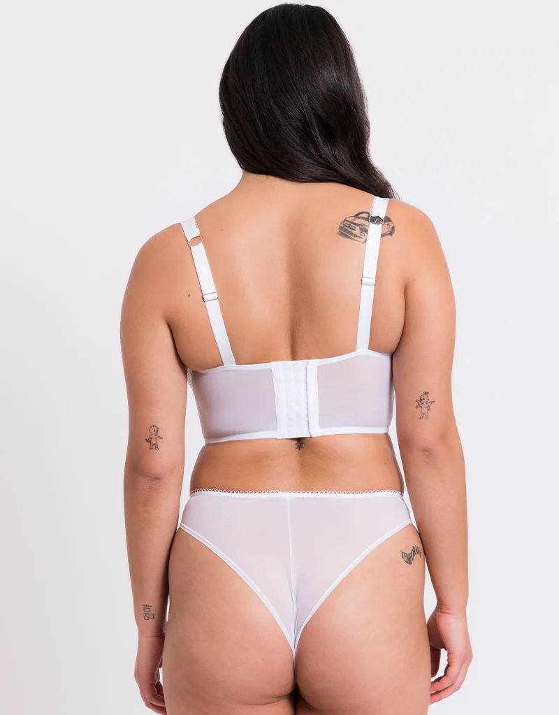 Curvy Kate Gin Fizz Longline Balcony Bra White/Blush - Image 6
