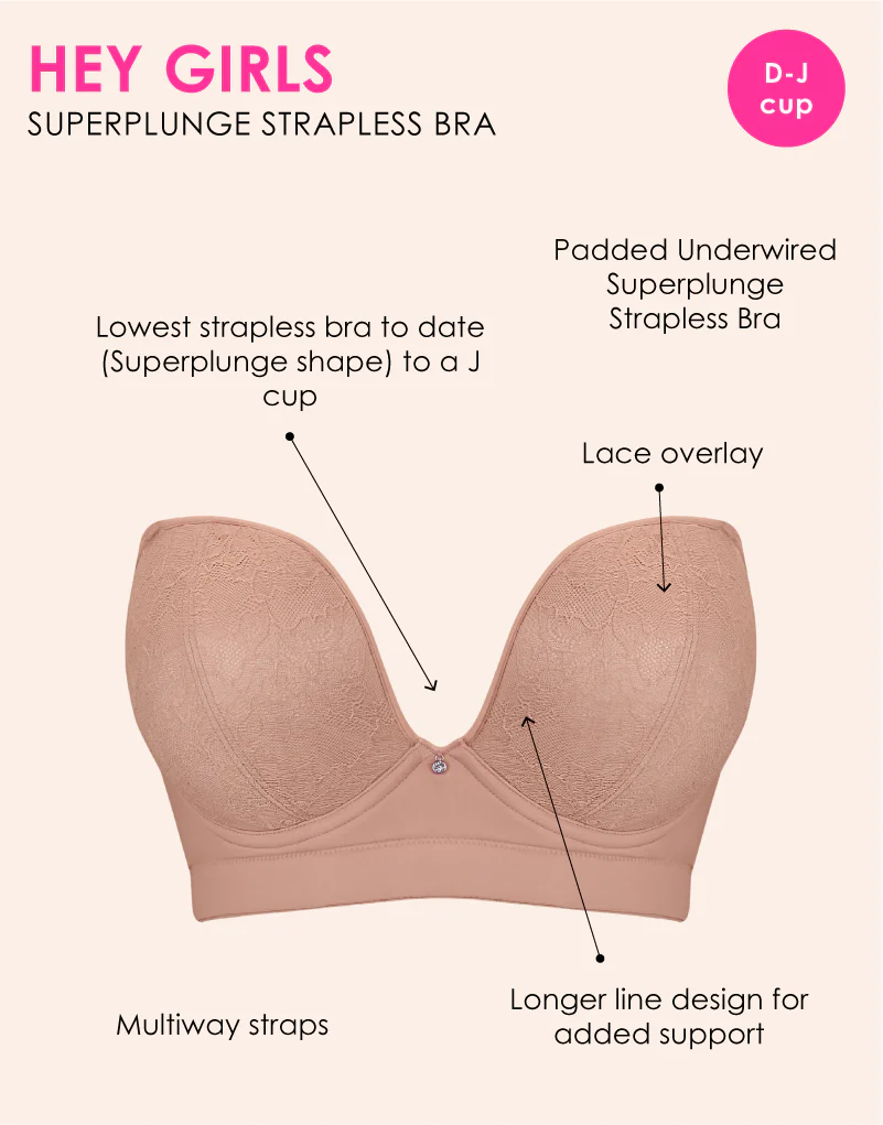 Curvy Kate Hey Girls SuperPlunge Strapless Multiway Bra Latte - Image 3