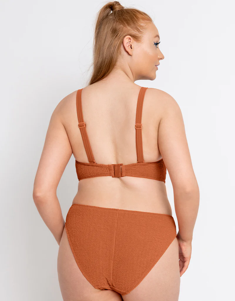 Curvy Kate Holiday Crush Non Wired Plunge Swimsuit Rust - Image 6
